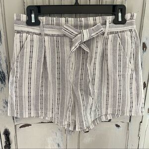 Ci Sono White Blue Stipe Shorts Size Medium